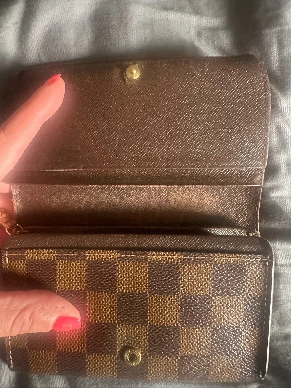 Louis Vuitton Damier Ebene Brown Checkered Wallet - Picture 3 of 10